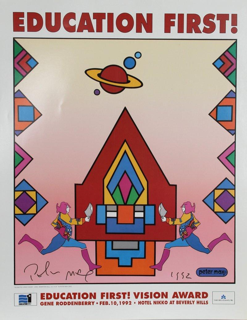 Education First Poster | Peter Max,{{product.type}}