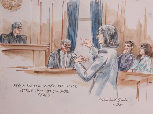 Efraim Ramirez v. NYC Off Track Betting Corp. 93 Civ 0692 (LAP) Watercolor | Marshall Goodman,{{product.type}}