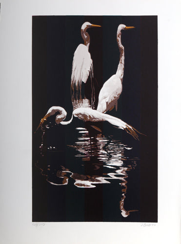 Egrets Screenprint | Fran Bull,{{product.type}}