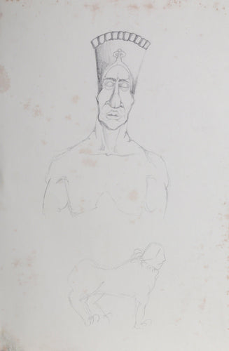 Egyptian Man and Animal Study Pencil | Jon Robyn,{{product.type}}