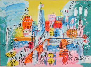 Eiffel Tower and Tugboat, Paris Acrylic | Charles Cobelle,{{product.type}}