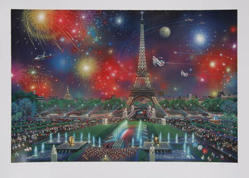 Eiffel Tower in Paris Screenprint | Alexander Chen,{{product.type}}