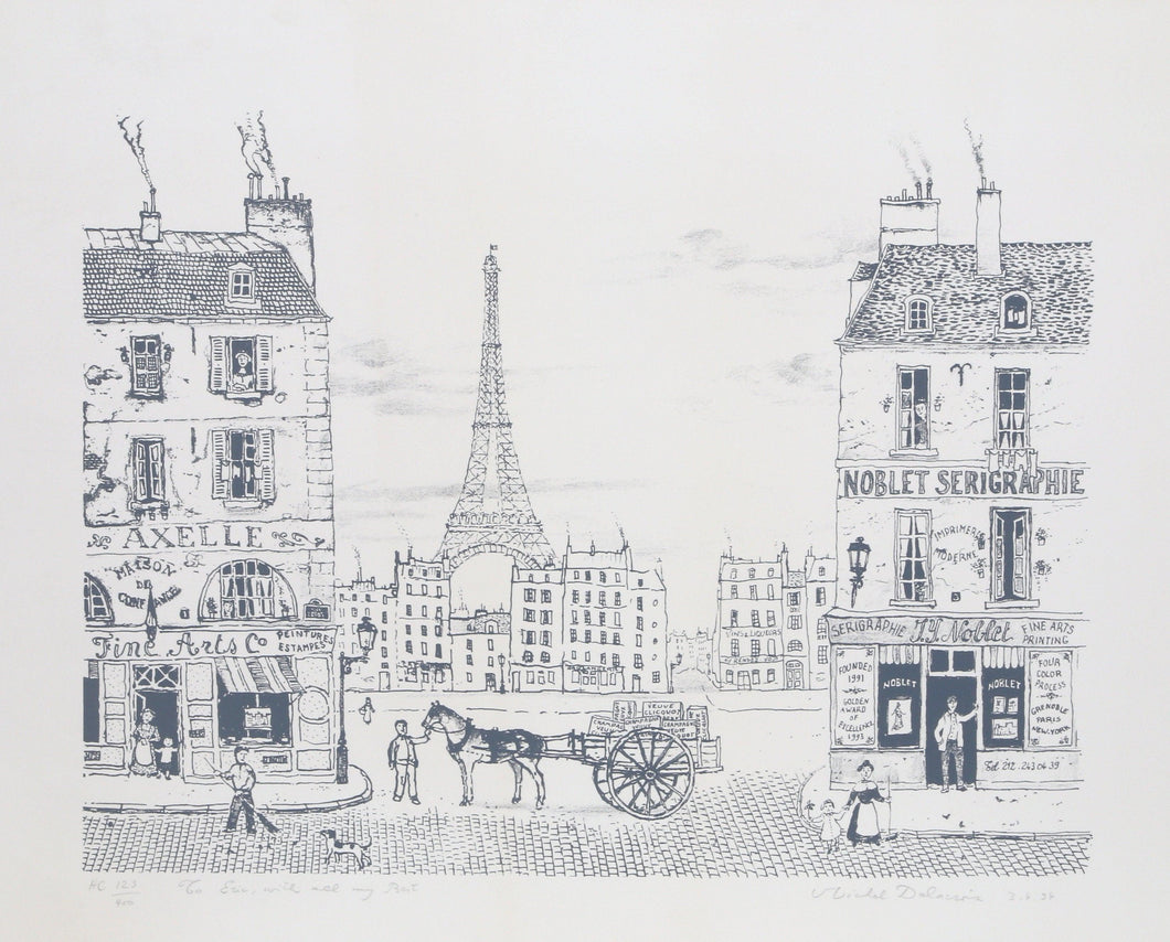 Eiffel Tower screenprint | Michel Delacroix,{{product.type}}
