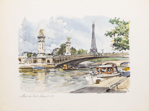 Eiffel Tower watercolor | Aldo Raimondi,{{product.type}}