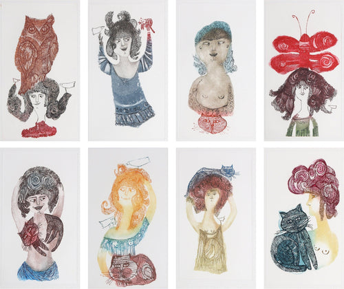 Eight Gallant Ladies Portfolio Etching | Judith Bledsoe,{{product.type}}