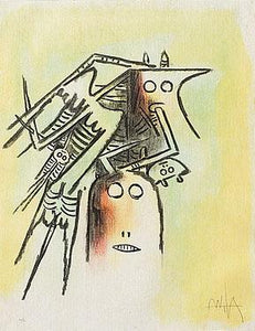 El Casquee (She with Helmet) from Pleni Luna Suite Lithograph | Wifredo Lam,{{product.type}}