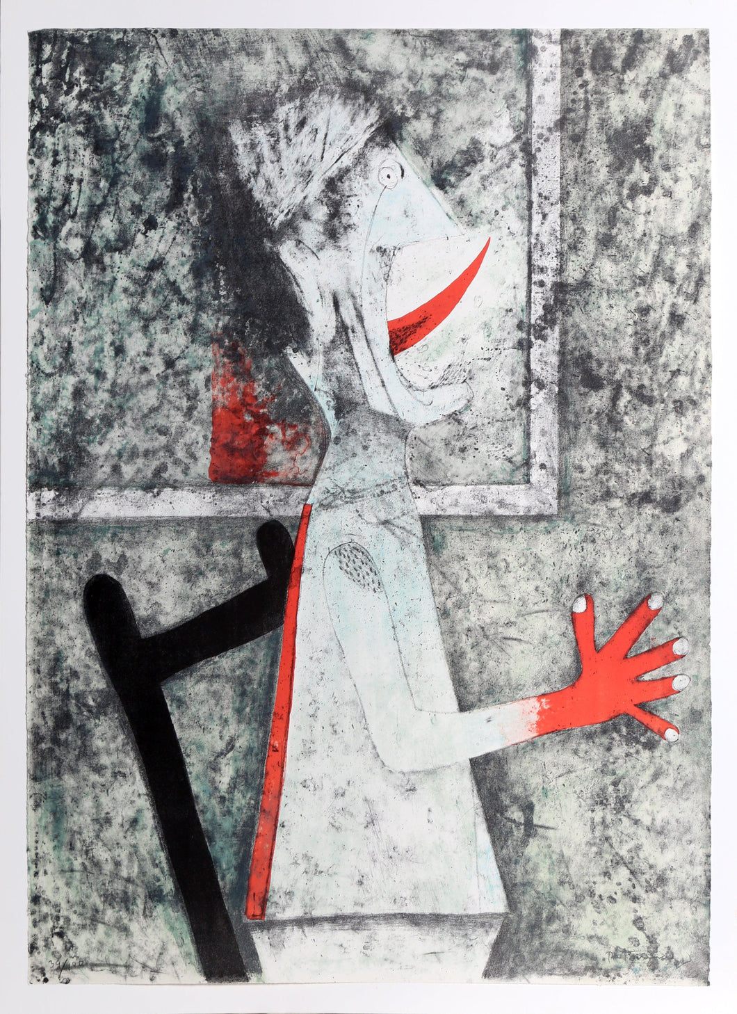 El Grito (The Scream) Lithograph | Rufino Tamayo,{{product.type}}
