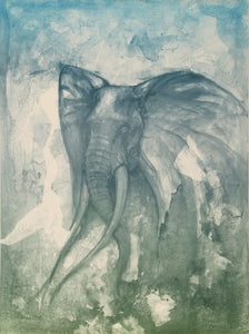 Elephant Lithograph | John Pitre,{{product.type}}