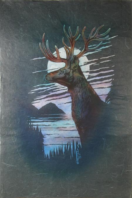 Elk Lithograph | Stan Keith Peskett,{{product.type}}