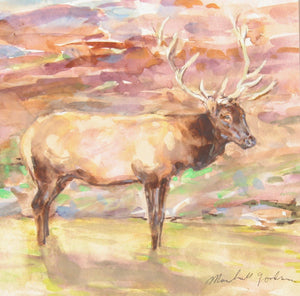 Elk Watercolor | Marshall Goodman,{{product.type}}