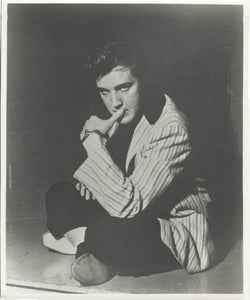 Elvis Contemplating Portrait Black and White | Unknown Artist,{{product.type}}