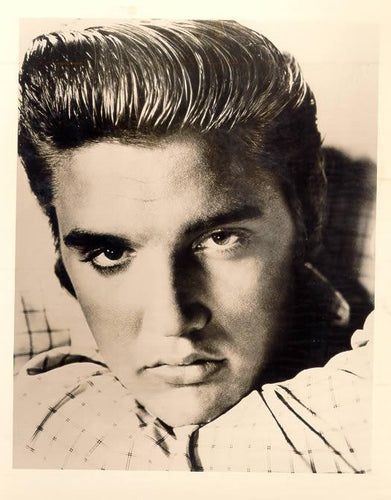 Elvis Head Shot Black and White | Unknown Artist,{{product.type}}