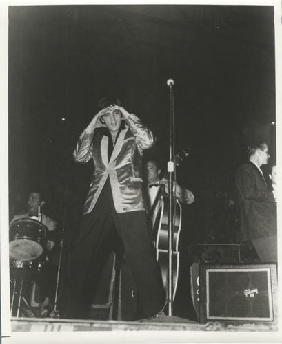 Elvis in Silk Smoking Jacket Black and White | Unknown Artist,{{product.type}}