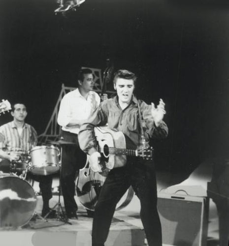 Elvis Performing on the Ed Sullivan Show Black and White | Unknown Artist,{{product.type}}