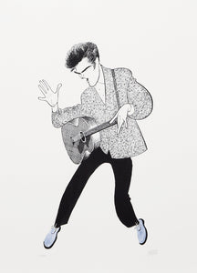 Elvis Presley, Blue Suede Shoes Lithograph | Al Hirschfeld,{{product.type}}