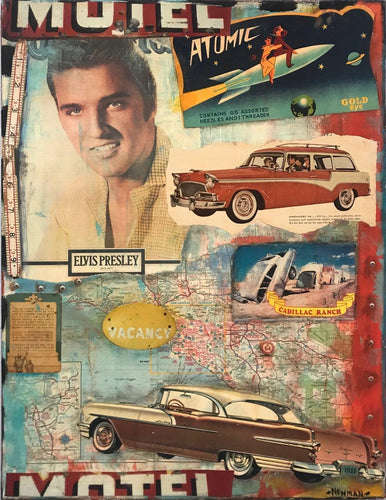 Elvis Presley - Cadillac Ranch Mixed Media | David Newman,{{product.type}}