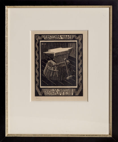 Emblemata, Anvil Woodcut | M.C. (Maurits Cornelis) Escher,{{product.type}}