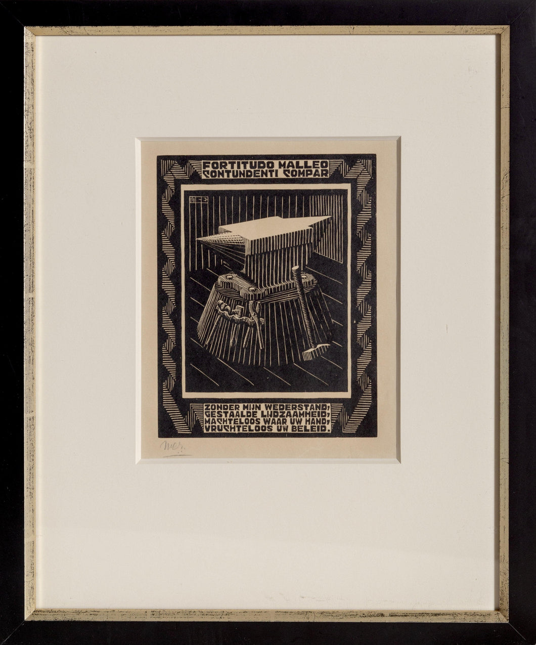 Emblemata, Anvil Woodcut | M.C. (Maurits Cornelis) Escher,{{product.type}}