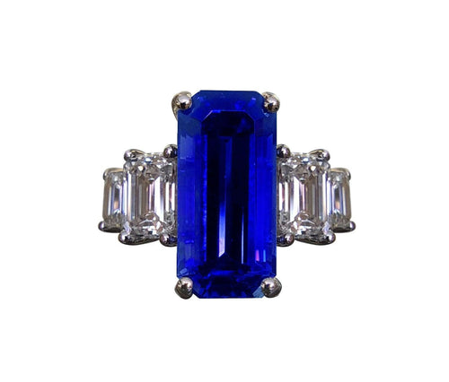 Emerald Cut Tanzanite Ring Jewelry | Drew Pietrafesa,{{product.type}}