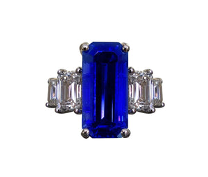 Emerald Cut Tanzanite Ring Jewelry | Drew Pietrafesa,{{product.type}}