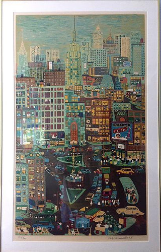 Empire State Building Screenprint | Ralph Fasanella,{{product.type}}