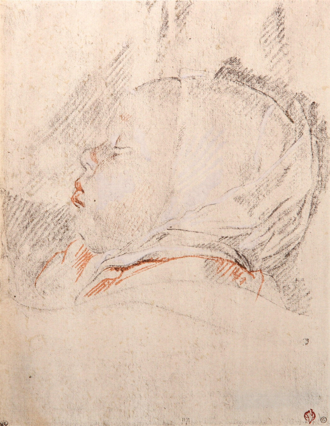 Enfant Endormi Lithograph | Cornelis de Vos,{{product.type}}