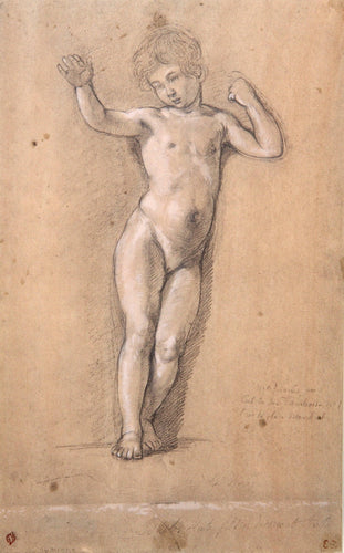 Enfant Nu Lithograph | Eugene Delacroix,{{product.type}}