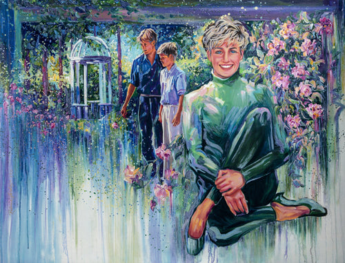 English Rose (Princess Diana) Screenprint | Rebecca Hardin,{{product.type}}