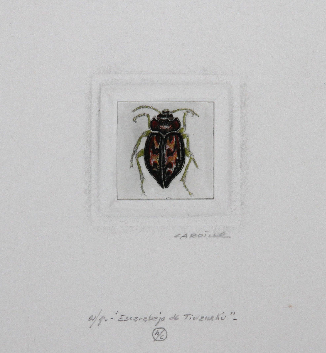 Escarabajo de Tiwanaku Etching | Rimer Cardillo,{{product.type}}