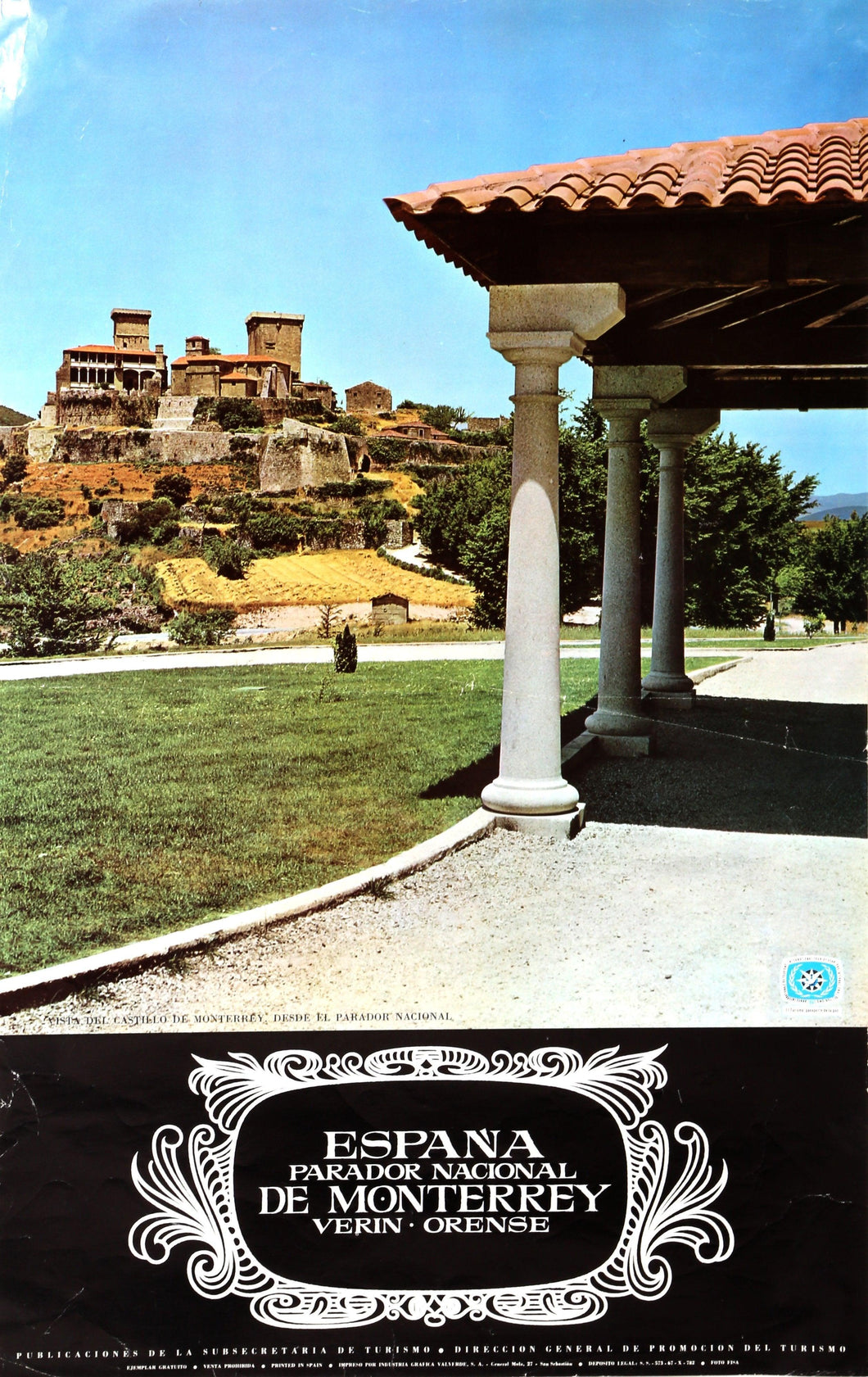 Espana - Parador Nacional de Monterrey Verin Orense Poster | Travel Poster,{{product.type}}