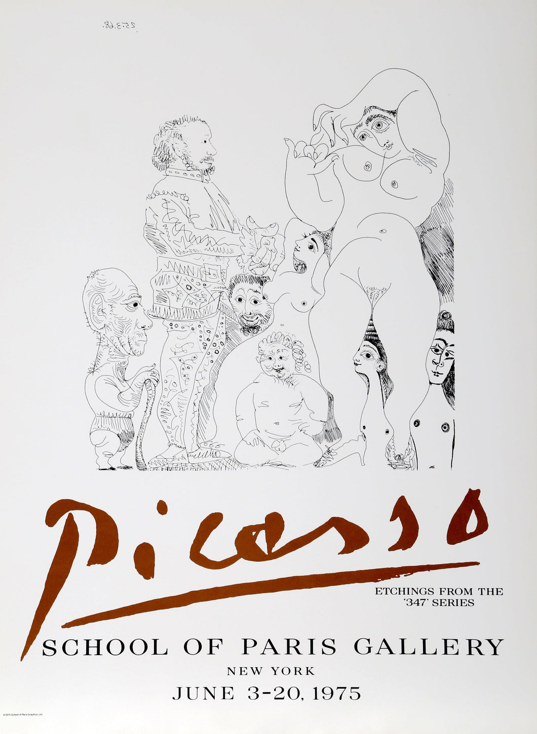 Etchings From the 347 Series -  School of Paris Gallery Poster | Pablo Picasso,{{product.type}}