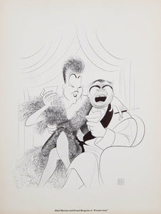 Ethel Merman and Ernest Borgnine Lithograph | Al Hirschfeld,{{product.type}}