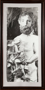 Etude pour l'Homme au Mouton from La Flute Double Portfolio Lithograph | Pablo Picasso,{{product.type}}