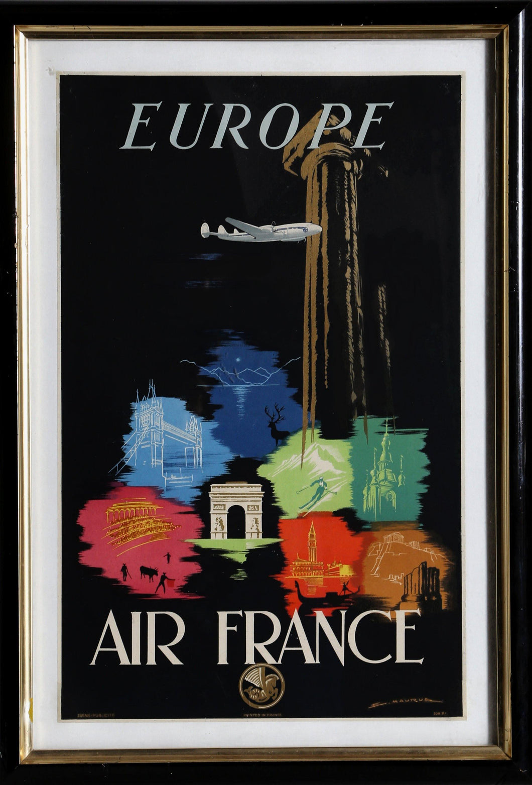 Europe - Air France Poster | Edmond Maurus,{{product.type}}
