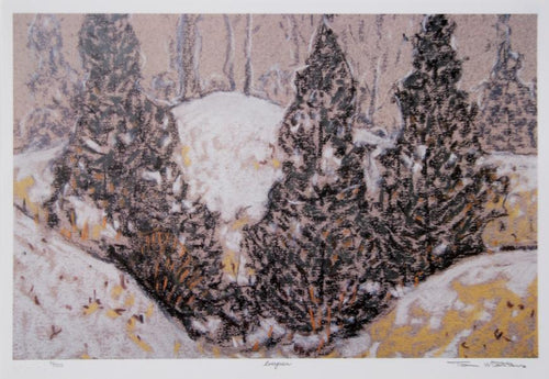 Evergreen Lithograph | Tom Mathews,{{product.type}}