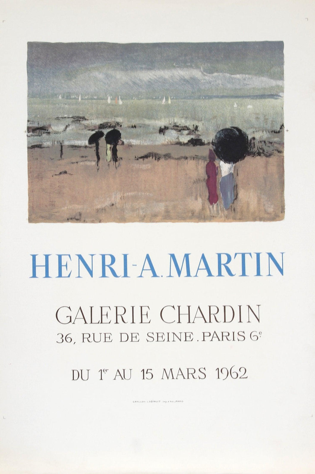 Exhibition at Galerie Chardin Poster | Henri-Andre Martin,{{product.type}}