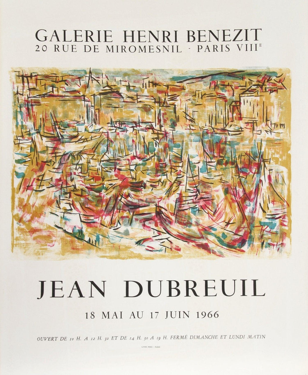 Exhibition Galerie Henri Benzit Poster | Jean Dubreuil,{{product.type}}