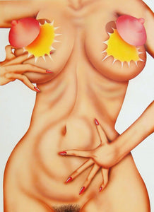 Exploding Nude Orgasm Mixed Media | Dennis Magdich,{{product.type}}