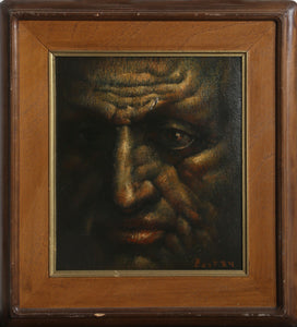 Face in the Shadows Oil | Unknown Artist,{{product.type}}