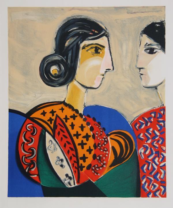 Face to Face Lithograph | David Stein,{{product.type}}