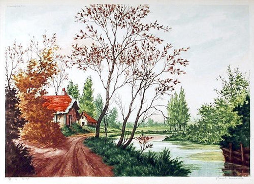 Fall Landscape II Etching | Paul Granville,{{product.type}}