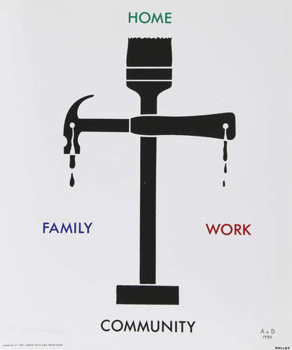 Family, Home, Work, Community from Bullet Space, Your House is Mine Poster | Anton van Dalen,{{product.type}}