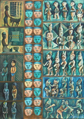 Family Statues Oil | Unknown Artist,{{product.type}}