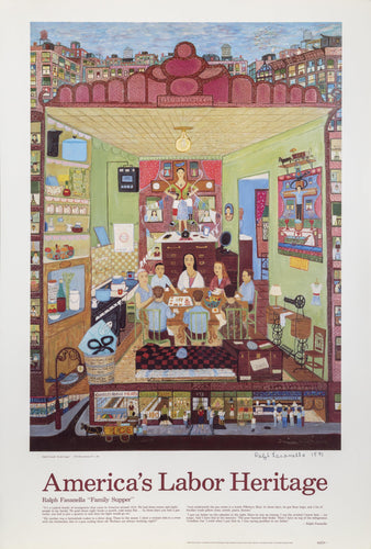 Family Supper for America's Labor Heritage Poster | Ralph Fasanella,{{product.type}}