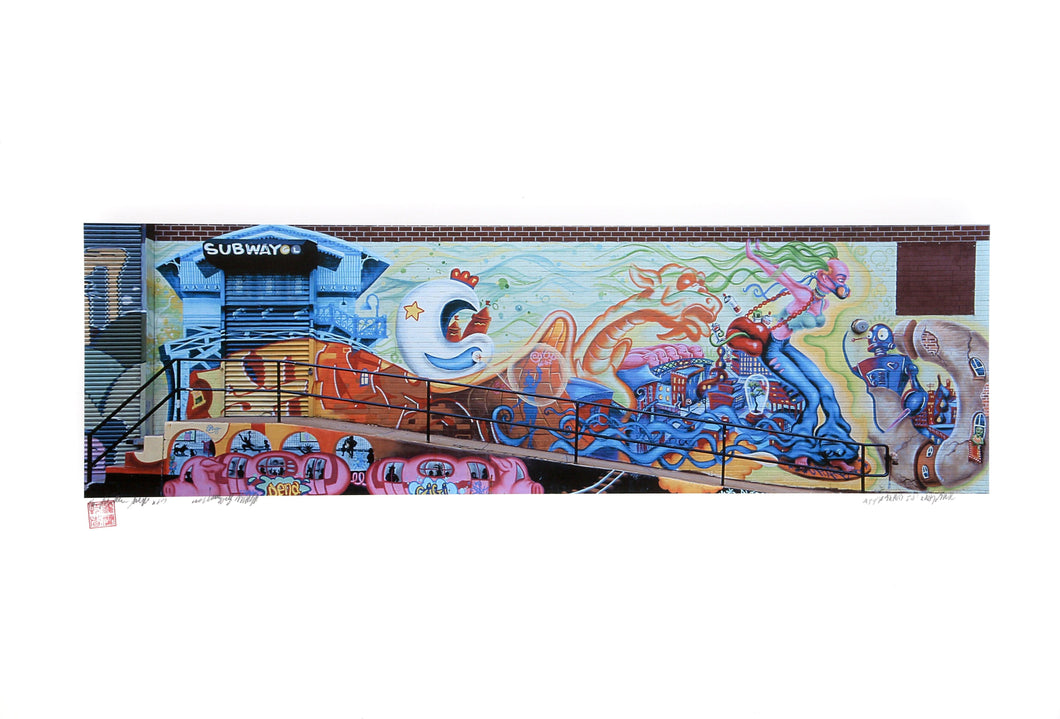 Fantasy Subway Mural, NYC from the Graffiti Series Digital | Jonathan Singer,{{product.type}}