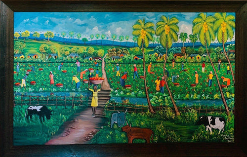 Farm Harvest Landscape Acrylic | Elysee Remere,{{product.type}}