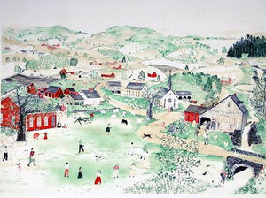 Farm Village Lithograph | Unknown Artist,{{product.type}}