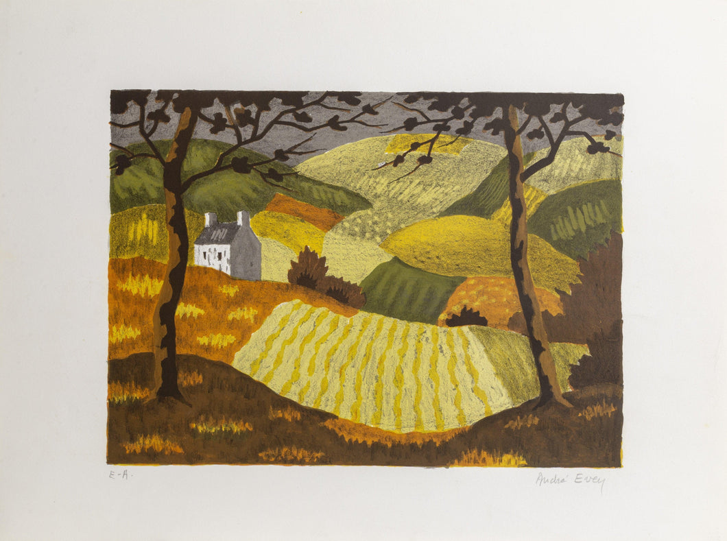 Farmhouse Lithograph | André Even,{{product.type}}
