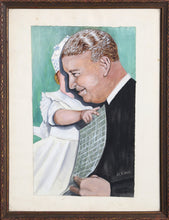 Father and Daughter Gouache | Unknown Artist,{{product.type}}
