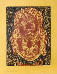 Father and Son (red & black) Woodcut | Roberto Juárez,{{product.type}}